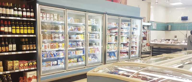 Vitrinas frigoríficas supermercado